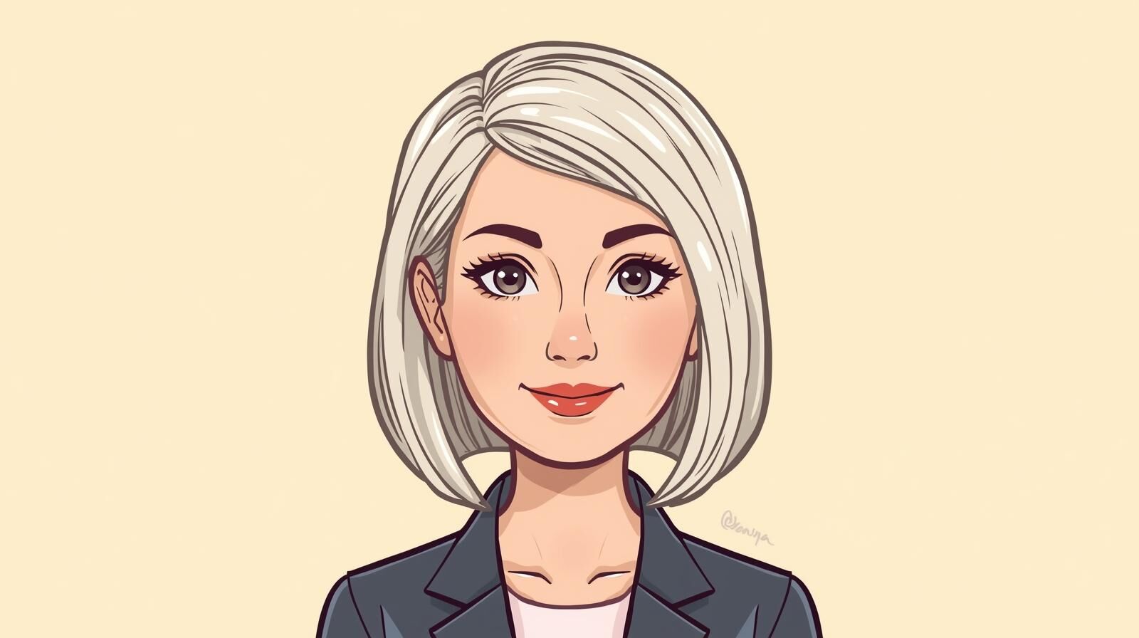 Illustrated portrait of Carrie Chimes, Secretary