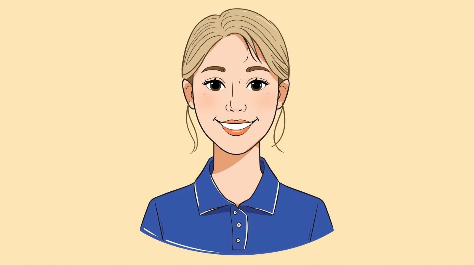 Illustrated portrait of Kelly J, Early Years Practitioner