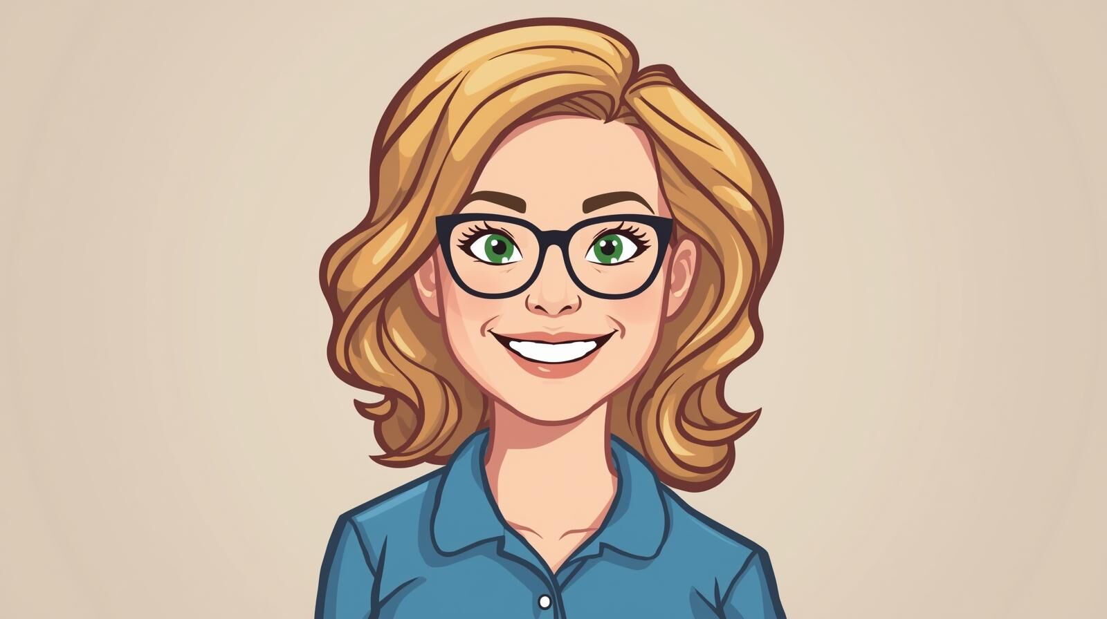Illustrated portrait of Rebecca, Manager