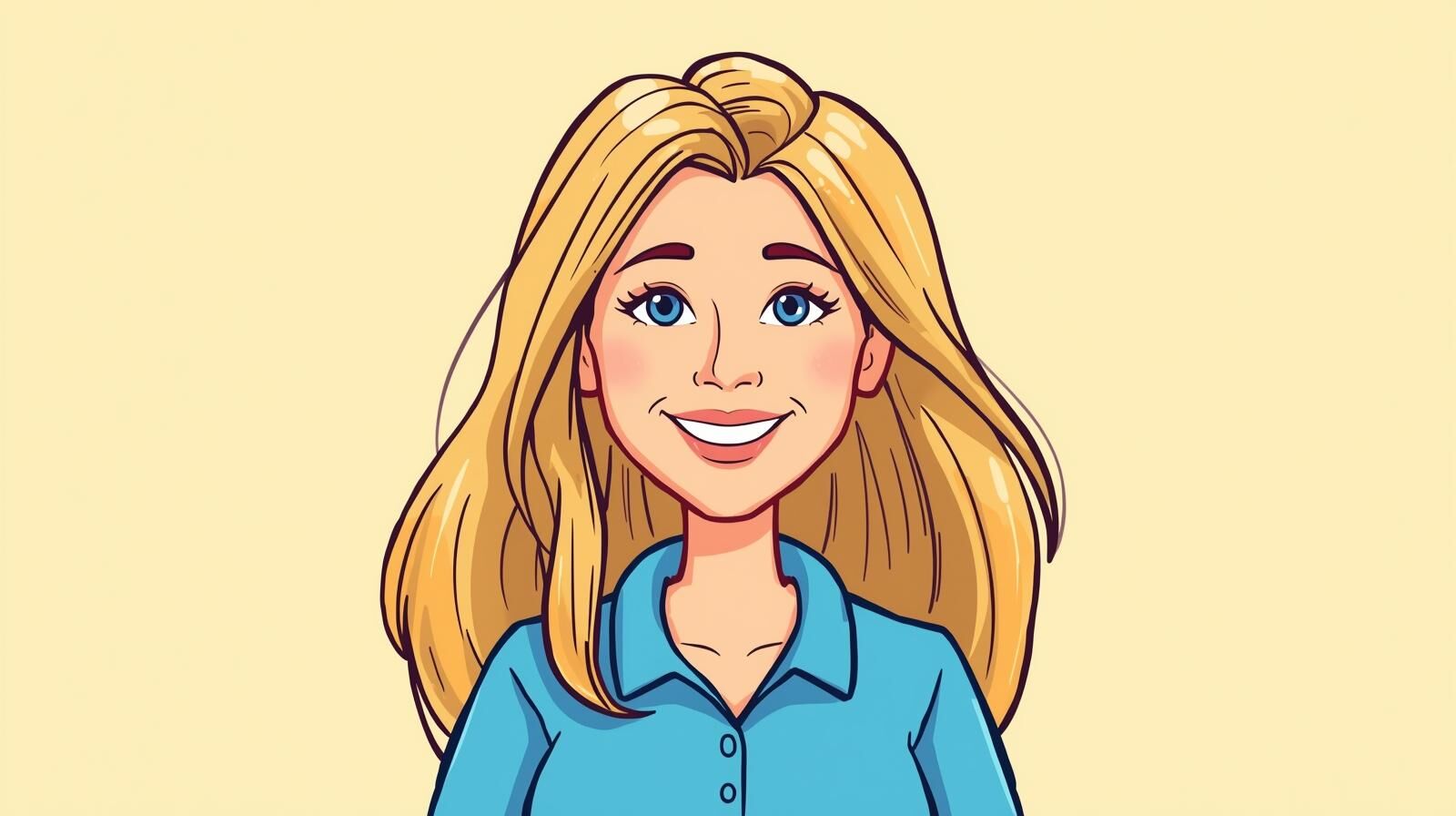 Illustrated portrait of Samantha, Deputy Manager